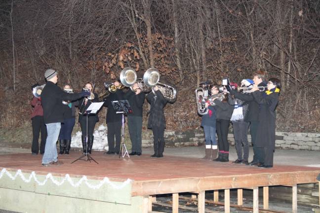 Members of the Vernon Township Brass Ensemble.