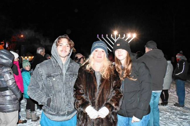 Photos: Menorah lighting in Vernon <b>ML3 Austin, Samantha and Madeline Felixbrod of Vernon at the menorah lighting.</b>