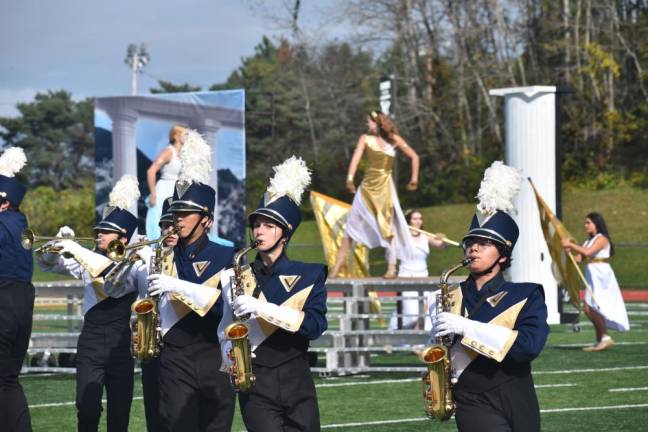 The Vernon Township High School Marching Band takes part in a band competition Saturday, Sept. 30 in West Milford. (Photos by Rich Adamonis)