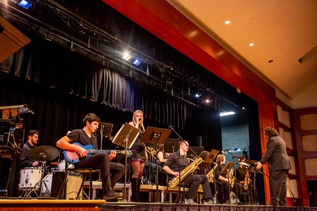 Bands compete at Jazz Festival AN4 The High Point Regional Jazz Ensemble performs. (Photo by Sammie Finch)