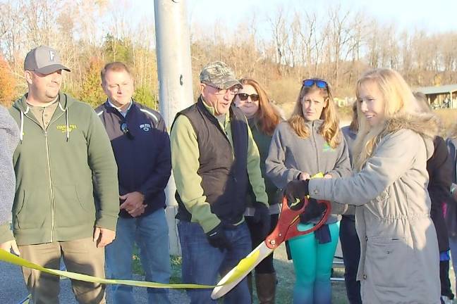 Town officials and the Rec.board members do the honors.