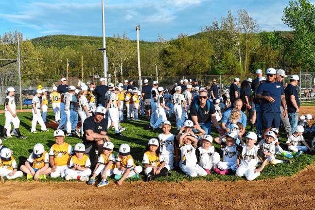 Photos: Little League opening night in Vernon <b>Little League teams line the field on opening night Friday, May 2. (Photos by Maria Kovic)</b>
