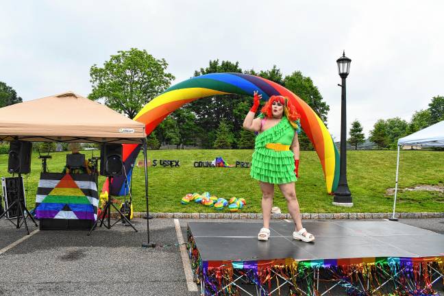 Sussex County Pride celebration grows A drag performer at the Sussex County Pride celebration Saturday, June 14 in Newton. (Photos by Maria Kovic)