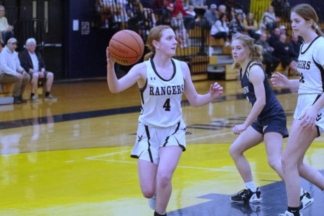 Wallkill Valley's Kate Fahrenfeld handles the ball. She scored 12 points and grabbed two rebounds.