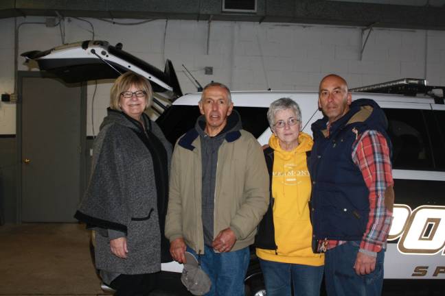 Social Services Carol Novrit, Carmen and Pat Scro, former owners of Carl&#x2019;s Auto Body Shop, and Steve Scro, owner of Mohawk House at last Sunday&#x2019;s Stuff the Bus event for the Sussex County Food Pantry.