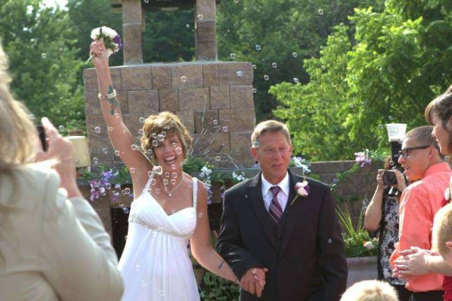 Love is in the air Connie Marines of Highland Lake, N.J. "Wedding day. Happily ever after."
