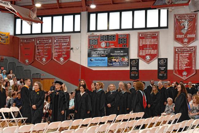 Photos: High Point Regional High School graduation Faculty members walk into the ceremony.