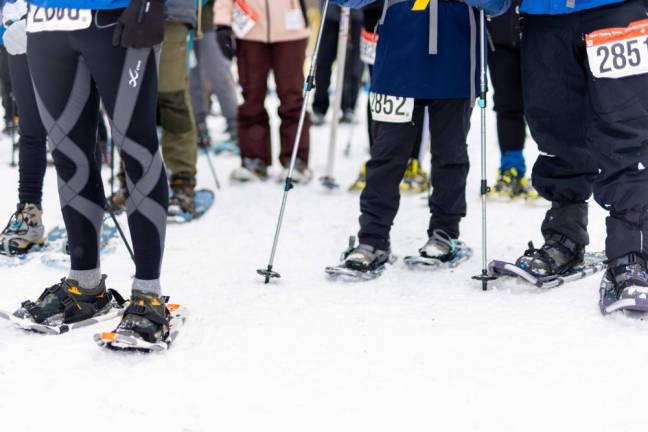 Participants in the Viking Snowshoe Invasion brought their own snowshoes.