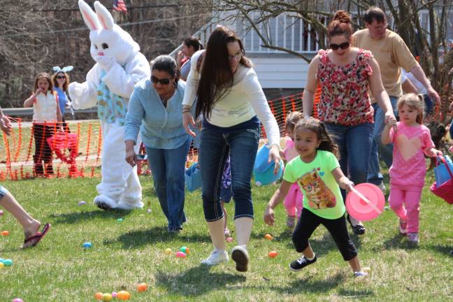 And its a mad dash for the Easter eggs.