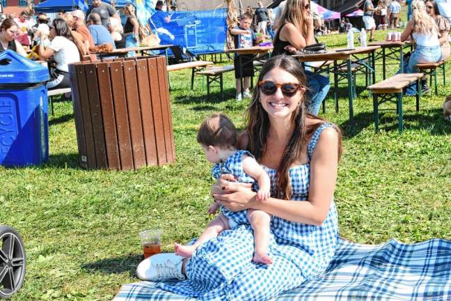 Oktoberfest <b>Erica Fellin of Long Island with her baby Frankie.</b>