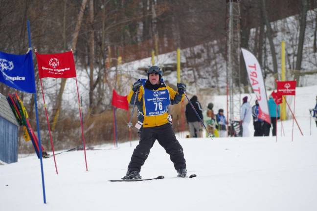 Vernon Mountaineers perform at Special Olympics Kyle Degroat of Stillwater is shown on the racecourse. Degrot was first in the intermediate slalom and the intermediate Super G.