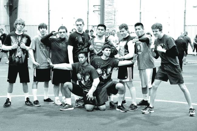 Locals battle it out in dodgeball compeitition for charity Photos by Glynnis Jones Newton High School students team, Hipster Heroes, won the award for Most Spirited Team.