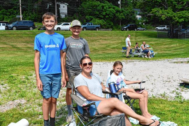 Photos: Wantage fishing contest <b>Tara, Kedon and Violet Richter of Lafayette with Kedon’s friend Talon.</b>