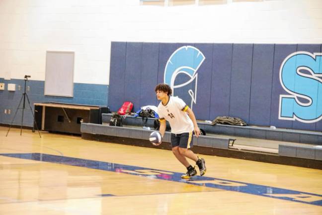 Vernon's Victor Silva is credited with 11 kills, two digs and two aces.