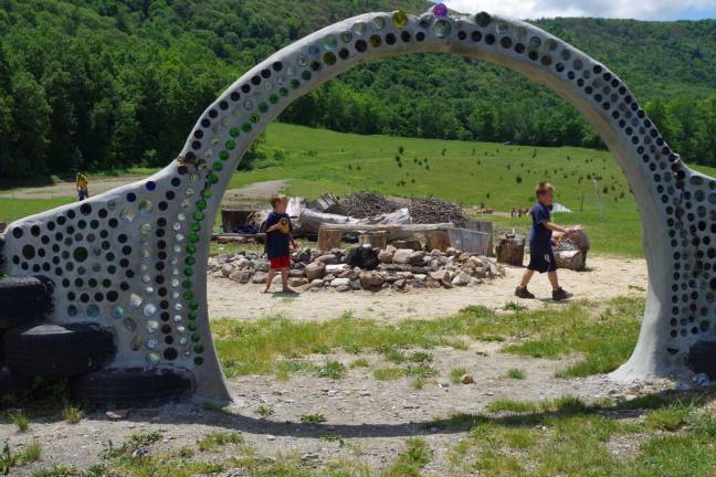 A new archway welcomes visitors, and last weekend cub scouts and their families to their annual camporee held at Rickey Farm.