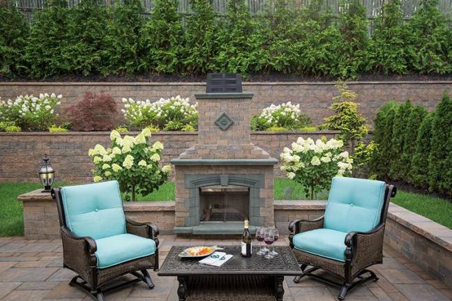 Outdoor fireplace kits, retaining walls for landscaping, and pavers for building a perfect patio are all popular options available at the local supply store.
