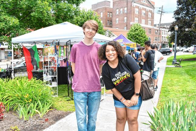 Juneteenth: Celebrating freedom and unity Patrick Petrone and Olivia Webster, both of Newton. (Photo by Maria Kovic)