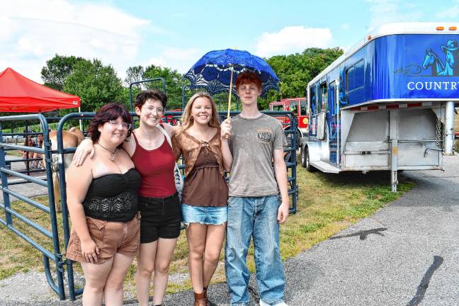 Photos: Wantage Day <b>Onyx and Sophia Margiotta of Wantage, Amelya Race of Lafayette and Shane Bywater of New York state.</b>