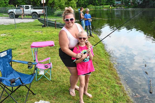 Photos: Wantage fishing contest <b>Liz Geiselhart and Riley Stoll of Wantage.</b>