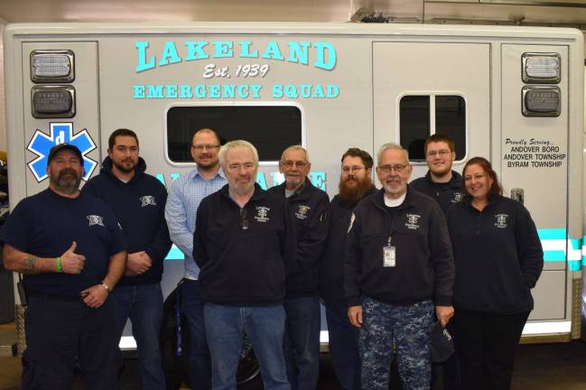 The Lakeland EMS Squad participated in No Shave November Alll proceeds will go toward the Squad&#x2019;s donation at the end of the month to the No Shave Foundation. Pictured here is the members who partook all month long; at least four more unable to make it for the picture.