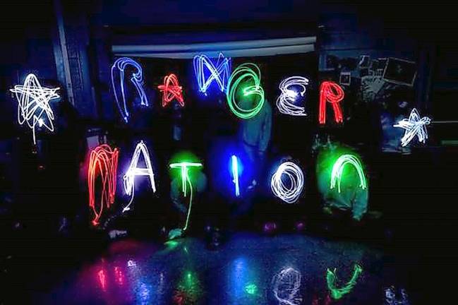 Wallkill Valley photography students learn to paint with light Each photography student created a letter for this sign, said teacher MaryRose Potanka (Photo by Paul Michael Kane)