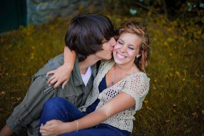 Love is in the air Damian Priestner of Sussex, N.J. "Sheer bliss. There is no more perfect love than young love."