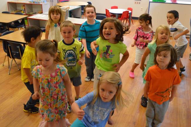 Preschoolers participate in Hop-a-Thon