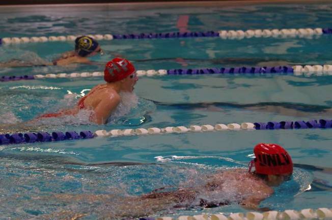 Area schools take part in swim meet Swimmers participate in the annual Skylands Swimming Invitational took place on Saturday, Jan. 18, 2014.