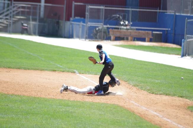 Little League season finishes on Sunday An error is made at first base during the Sussex-Wantage versus Kittatinny Cougars game.