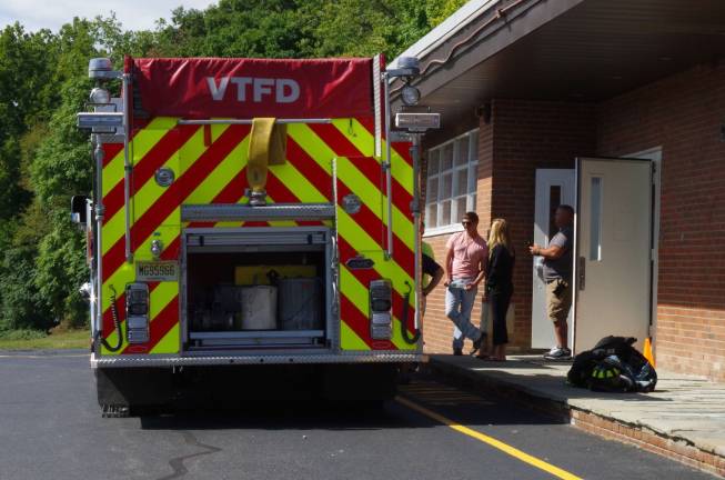 The Vernon Township Fire Department also brought a fire engine for the children and their families to explore.