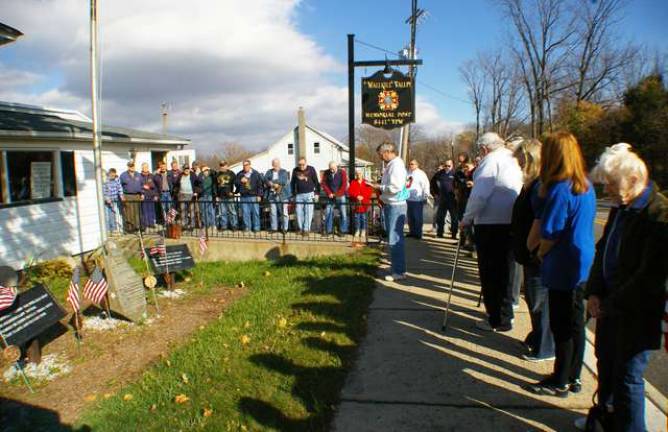 Tuesday's solemn ceremony commemorating Veterans Day at the Wallkill Valley VFW. Memorial Post 8441 of the Veterans of Foreign Wars.