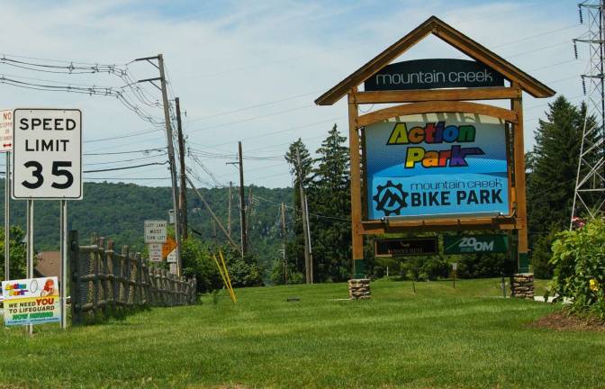 Photo by Chris Wyman The main sign for Action Park is shown in this photo.