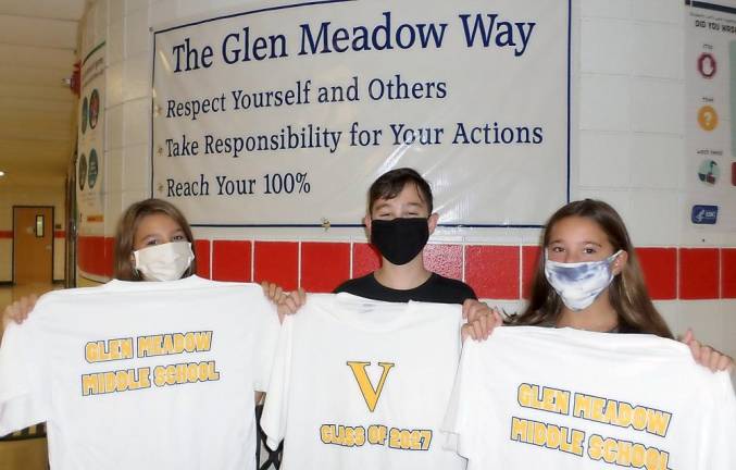 Students return practicing ‘The Glen Meadow Way’ Sixth graders receive their Class of 2027 tee shirts (Photo provided)