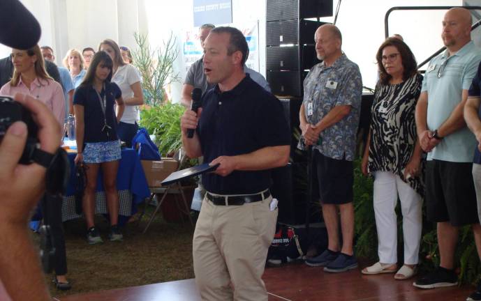 U.S. Rep. Josh Gottheimer made an appearance at the senior tent at the Sussex County Fair.