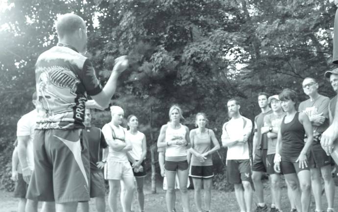 Salt Shakers Shake Up The Wilderness Robbie Davidson, on left, gives a pep talk to the Salt Shakers before they hit the trail.