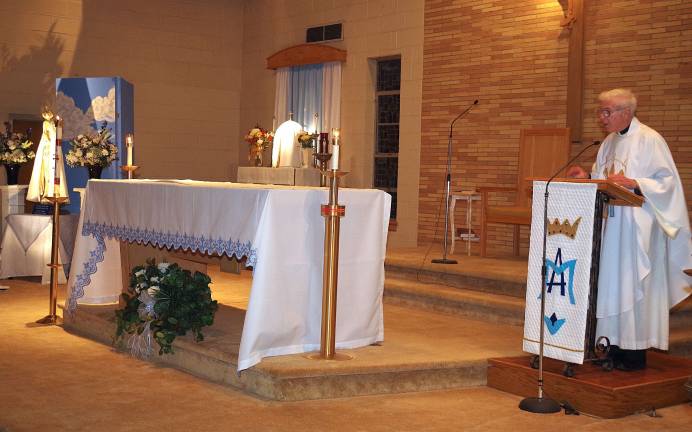 Pilgrimage of Fatima Statue leads to Highland Lakes Monsignor Robert Carroll chose the day of 96th anniversary of Our Lady of Fatima as the day to host the International Pilgrim Virgin Statue at Our Lady of Fatima Church.