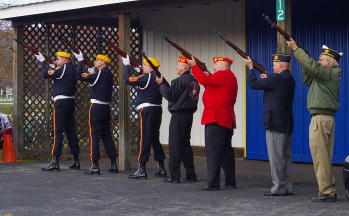Sussex County veterans honored at fairgrounds Shots were fired at the end of the ceremonies followed by two bugle players playing "Taps."