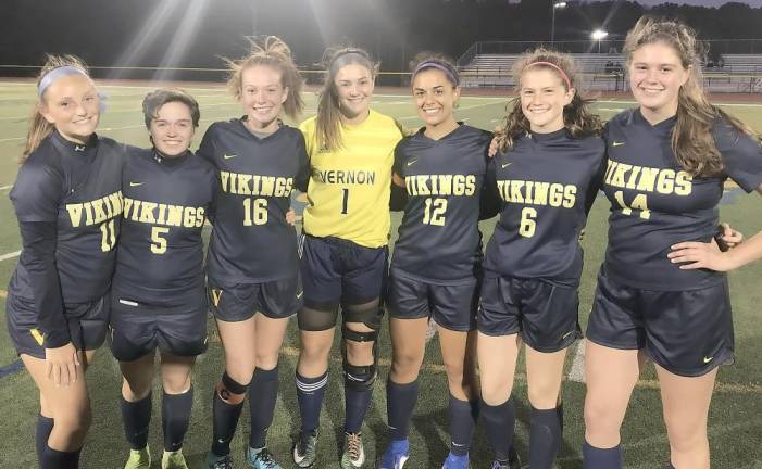 From left, Rachel Givens, Lara O'Toole, Catherine McCabe, Emily Nitch, Eleni Polizos, Ella Shade, Katie Walsh