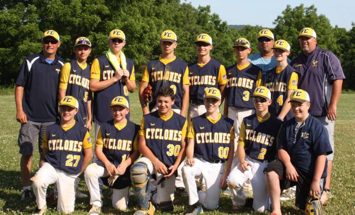 The Vernon Cyclones 14-and-younger baseball team went undefeated during the season and earned the title of 2018 Central North Spring League Champions.