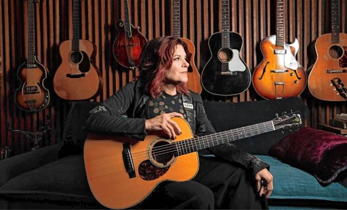 Going back to best of the ’60s <b>Rosanne Cash will be joined by her husband and collaborator, John Leventhal, on Sunday night at the Newton Theater. (Photo courtesy of Rosanne Cash)</b>
