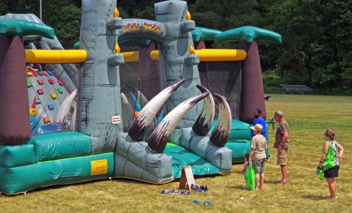 Three inflatables were available for the kids to explore.