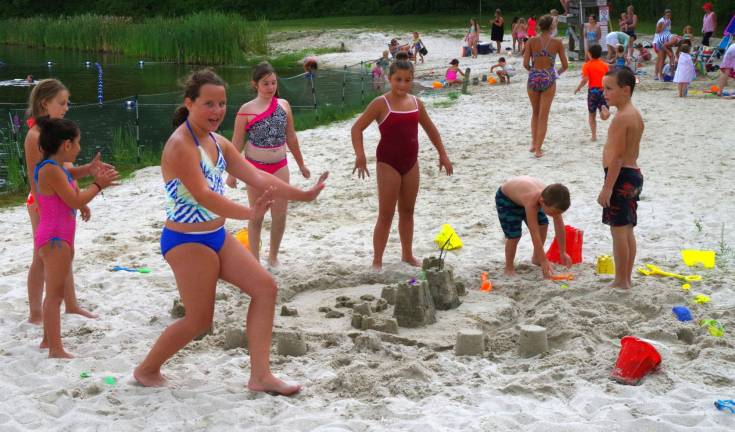 Part of the sand castle competition.