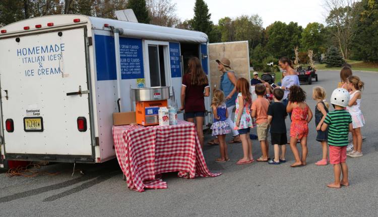 An ice cream truck served both children and adults at Oktoberfest.