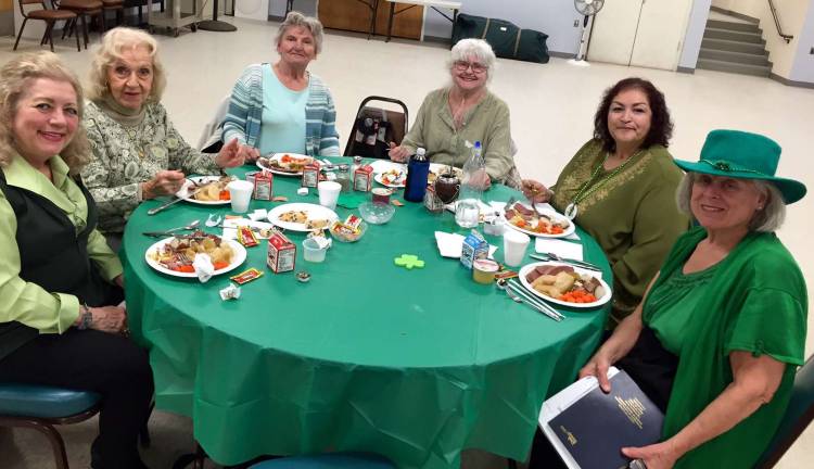 Vernon seniors celebrate St. Patrick's Day