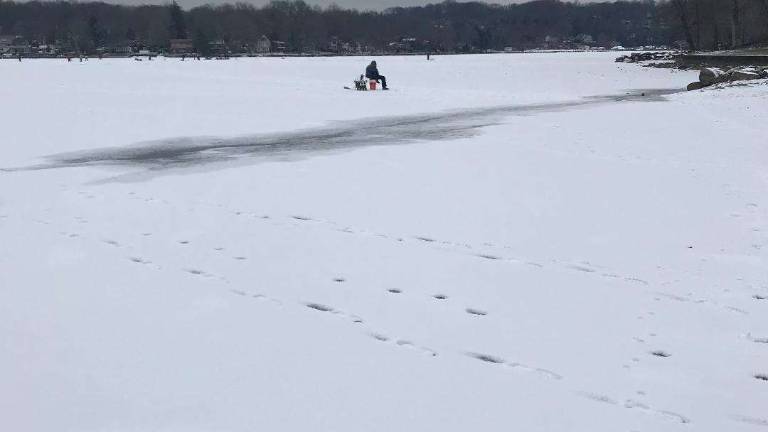 Anglers enjoy frigid temperatures and tranquility Anglers enjoy frigid temperatures and tranquility