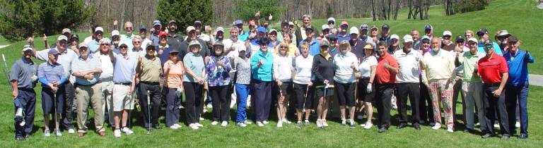 The Crystal Springs Golf Resort Members competing in the April Member Crystal Cup Tournament at Black Bear Golf Club.