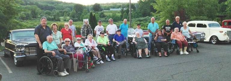 Car club visits Homestead Nursing Home