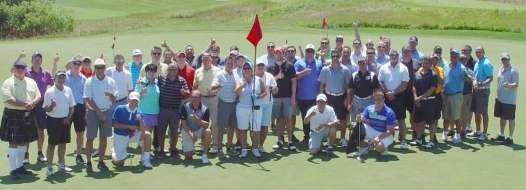 Golfers in the 2016 Macallan Hickory &amp; Scotch Golf Tournament at the Ballyowen Golf Club