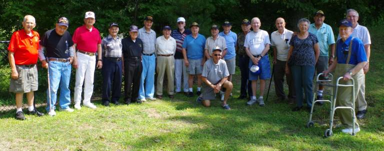 Sussex County veterans of World War II and the Korean War joined for a group photo.