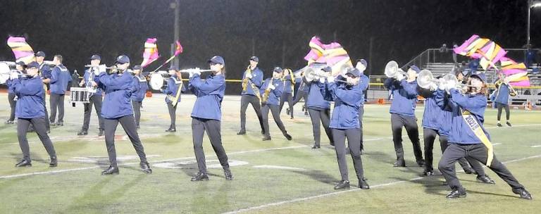 The band marches around the field (Photo by Vera Olinski)